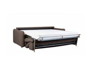 Canapé roma 2 places convertible avec relax électrique en tissu - marron