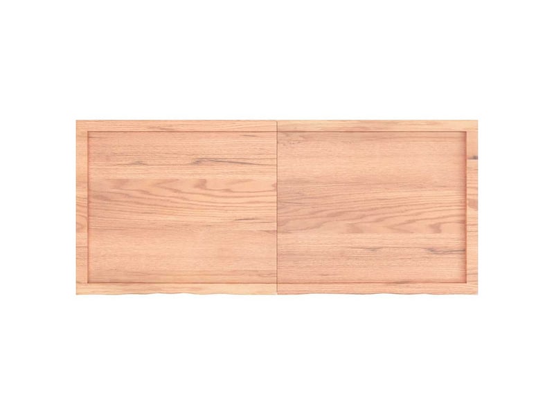 Comptoir de salle de bain, plan de travail marron 140x60x(2-4) cm bois traité cf65795 - Conforama C