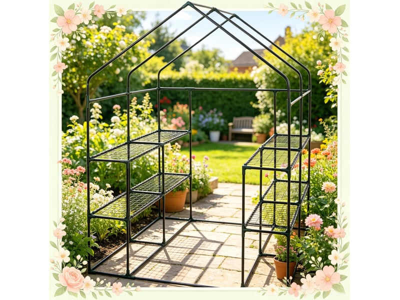 Serre de jardin 143x143x195 cm – verte – porte zippée, film pe protecteur pour plantes et tomates sensibles - Conforama A
