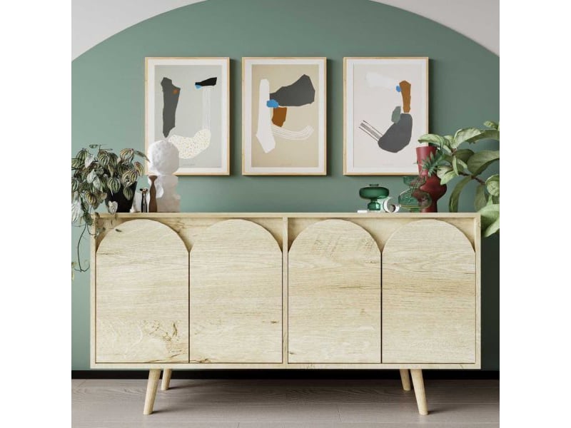  Buffet 4 portes en aggloméré venezia chêne  - Conforama B