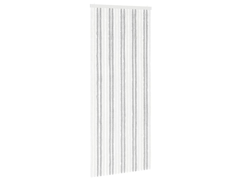  Rideau anti-insectes, moustiquaire en chenille gris clair et blanc cf43437  - Conforama A
