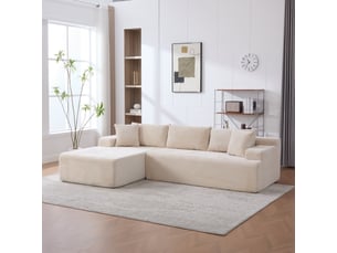 Canapé modulaire en tissu - tissu chenille doux - rembourrage mousse haute élasticité 30d - fond antidérapant