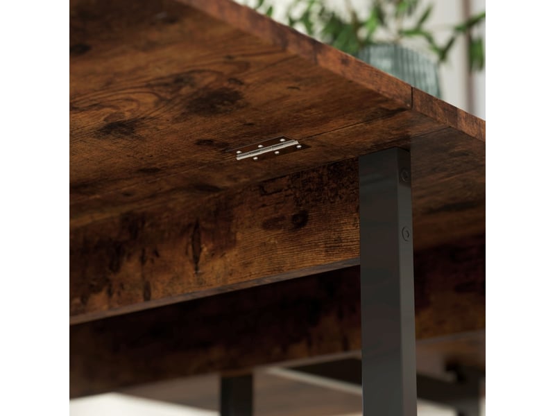  Table de salle à manger pliable 2 à 4 personnes avec 2 niches et roulettes 133,4×80×75 cm marron  - Conforama D