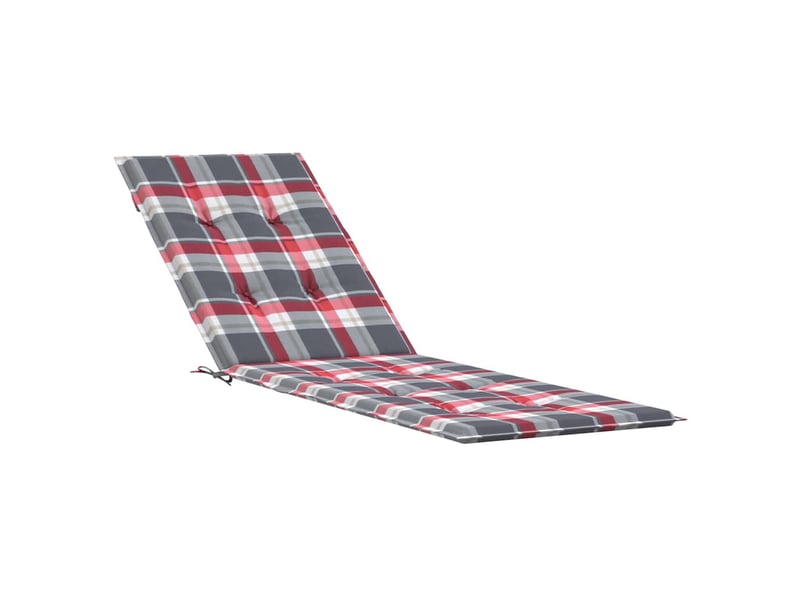 Coussin de chaise de terrasse carreaux rouge (75+105)x50x4 cm cf54220 - Conforama A