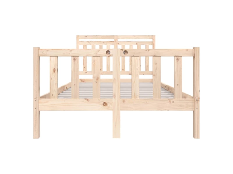  Lit double- lit adulte -  cadre de lit sans matelas bois massif 140x200 cm  - Conforama C