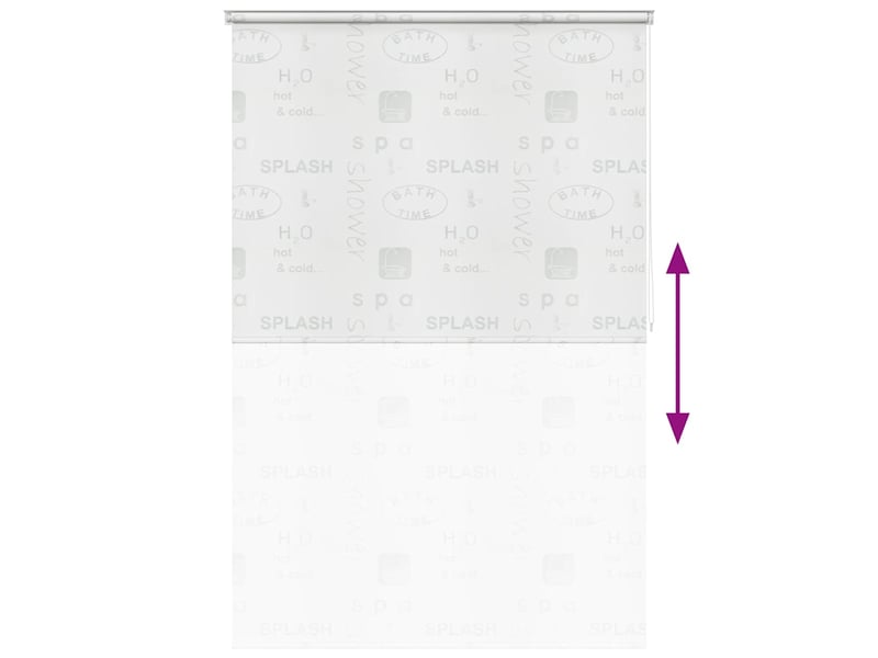  Store enrouleur, store roulant de douche 140x240 cm éclaboussures cf47273  - Conforama E