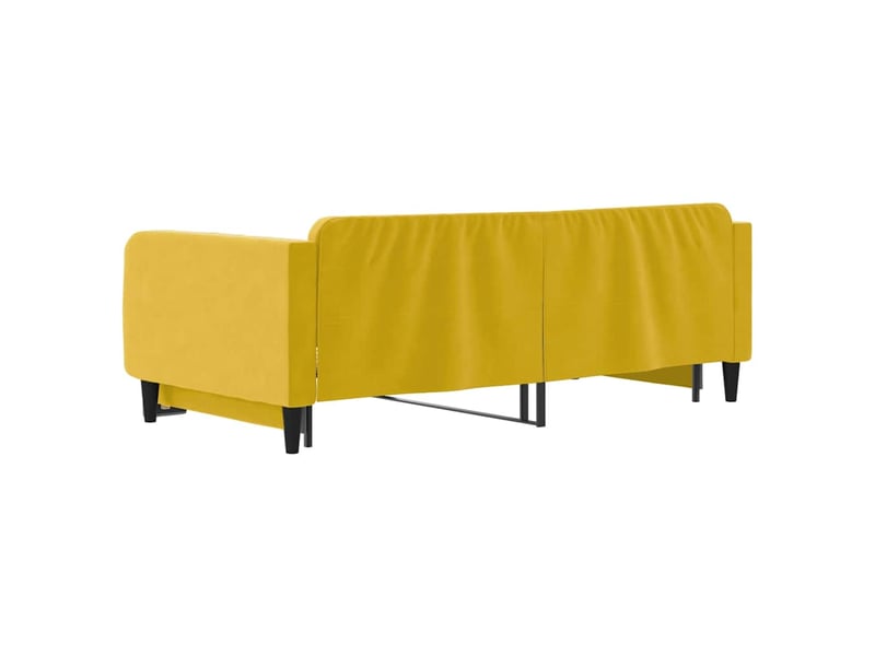  Lit simple- lit adulte -  lit de jour avec lit gigogne jaune 100x200 cm velours  - Conforama D