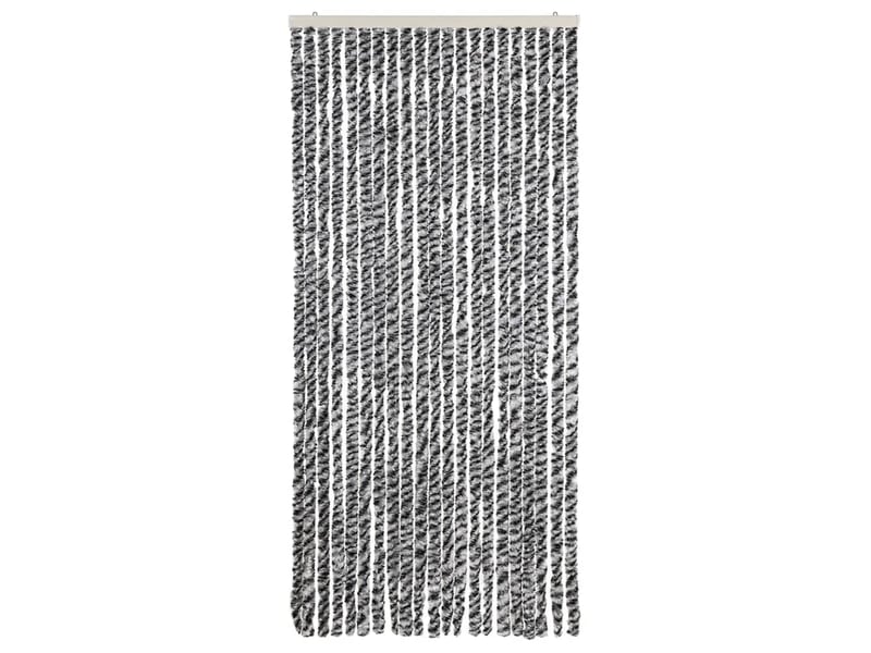  Rideau anti-mouches, moustiquaire gris et noir et blanc 90x220 cm chenille cf43558  - Conforama C