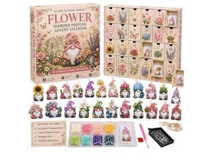 Calendrier de l'avent diamond painting 24 jours – pendentifs gnomes à réaliser soi-même-style 4