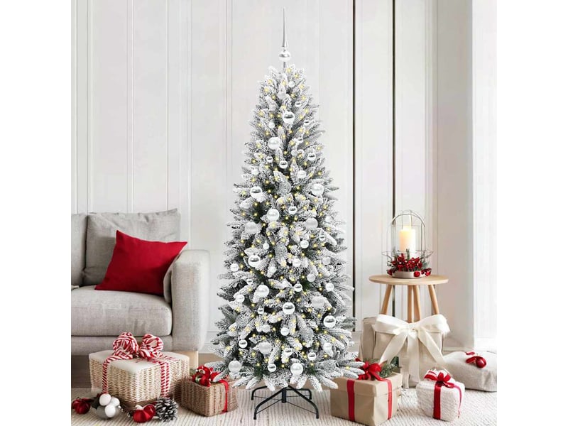  Sapin de noël, arbre de noël artificiel blanc 180 cm cf61271  - Conforama B