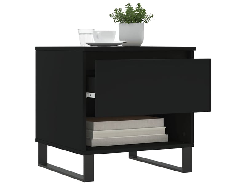  Tables basses 2 pcs - table de salon - table à thé noir 50x46x50 cm bois d'ingénierie  - Conforama D