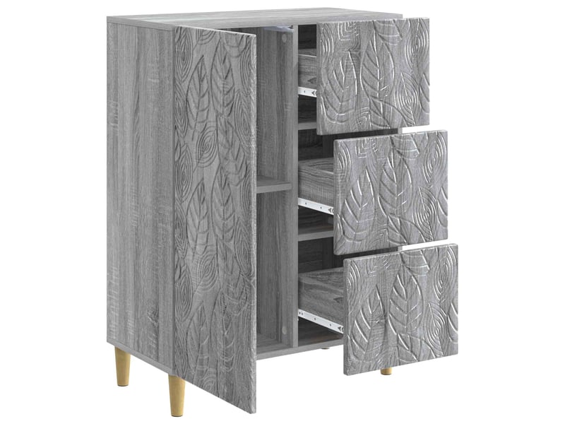  Buffet - bahut - meuble de rangement sonoma gris 66 x 34,5 x 90 cm bois d'ingénierie  - Conforama D