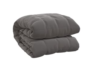 Couverture lestée adulte gris 200x200 cm 9 kg tissu shl33540