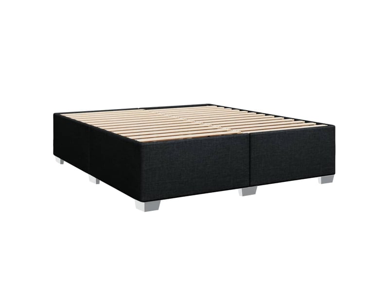  Lit double- lit adulte -  cadre de lit sans matelas noir 200x200 cm tissu  - Conforama B