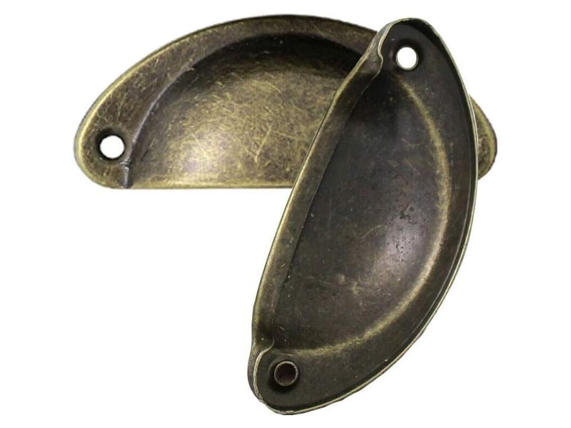  Lot de 10 poignées de tiroir rétro en métal pour meubles de cuisine porte d'armoire placards avec boutons meubles en laiton antique  - Conforama D
