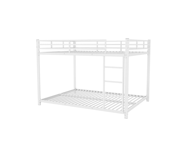 Lit superposé enfant classique en métal blanc 140x200 cm - Conforama D