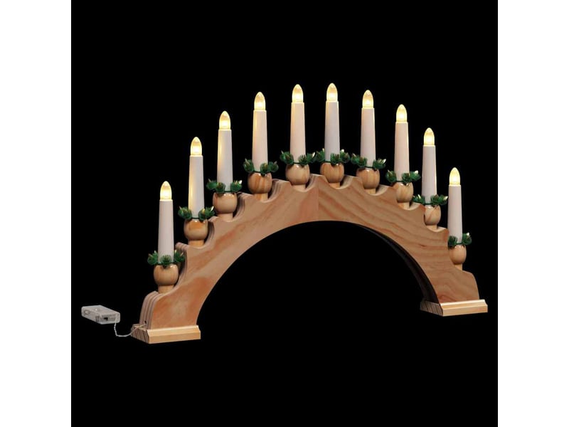  Arche de bougies de noël avec 10 bougies led led blanc chaud cf62118  - Conforama E