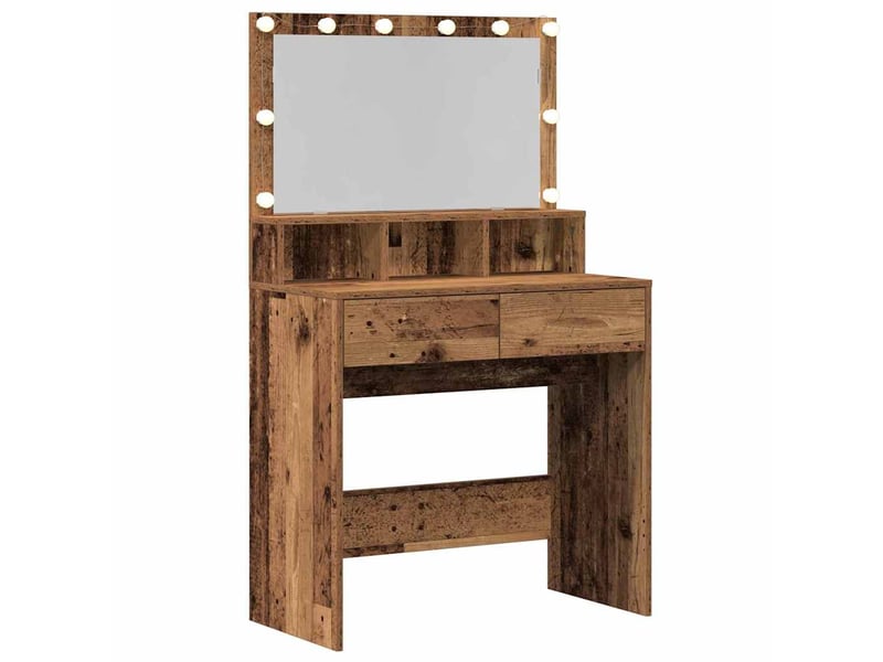  Coiffeuse, table de toilette bois ancien 80x41x134,5 cm  - Conforama E