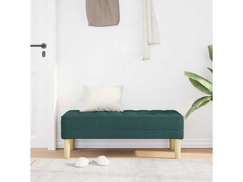  Banc chambre, banc de lit vert foncé 113x57x39 cm tissu  - Conforama C