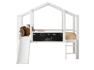 Lit mezzanine 90x200 cm <strong></strong>  <strong></strong> coloris blanc