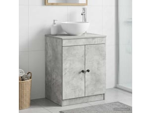 Armoire de salle de bain, meuble de rangement gris béton 54x41x70 cm shl6258