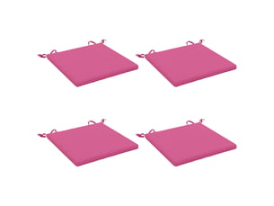 Lot de 4 coussins de siège, coussins d'assise soest 100 % polyester rose cf60479