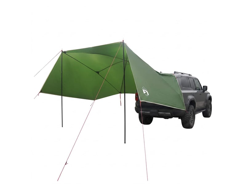 Tente voiture pour camping vert 308x215x220 cm polyester et acier - Conforama A