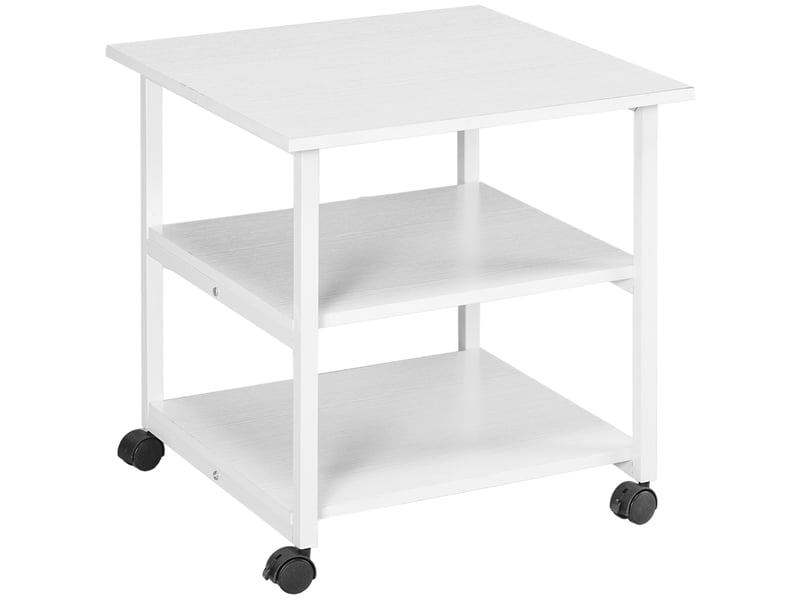  Support d'imprimante desserte de rangement 3 niveaux étagères mobile sur 50l x 50l x 52,5h cm roulettes  - Conforama B