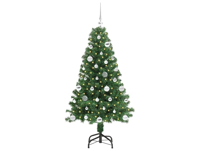 Sapin de noël - arbre de noël artificiel vert 150 cm pvc, acier et plastique - Conforama C