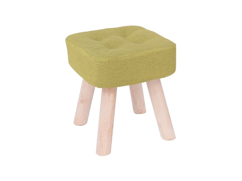  Repose-pieds et tabouret bas en bois – vert, pour chambre et salon  - Conforama A