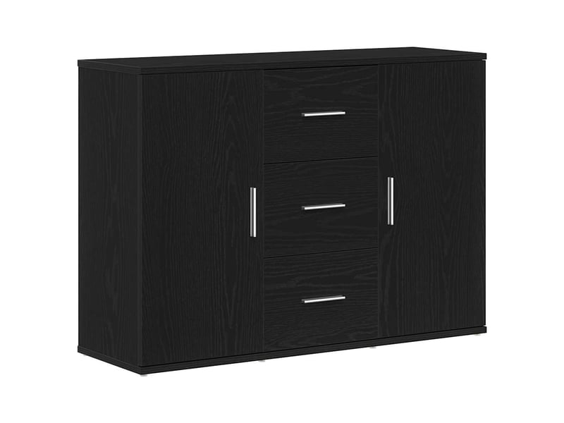  Buffet - bahut - meuble de rangement chêne noir 91x29,5x65 cm bois d'ingénierie  - Conforama A