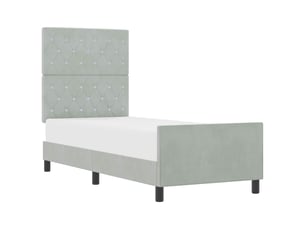 Lit simple 80x200 cm coloris gris