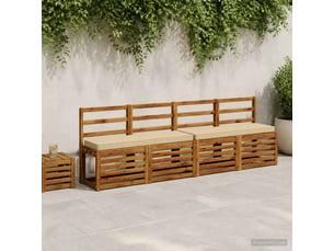 Lot de 2 coussins de banc, coussins d'assise vught 100 % polyester beige cf58399