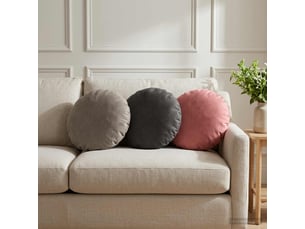 Lot de 2 coussins avec oreiller, coussins décoratifs heerlen rose velours cf50555