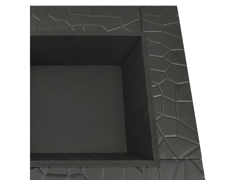 Foyer de jardin avec tisonnier 81x81x47 cm xxl acier - Conforama E