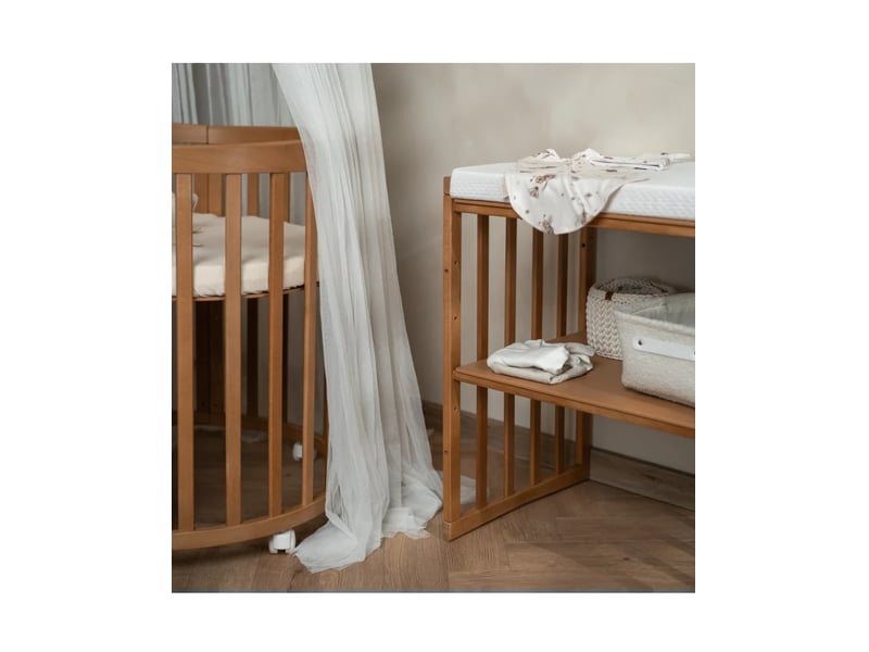 Lit bébé évolutif 7 en 1 ovale - vintage waldin OWAL-V - Conforama D