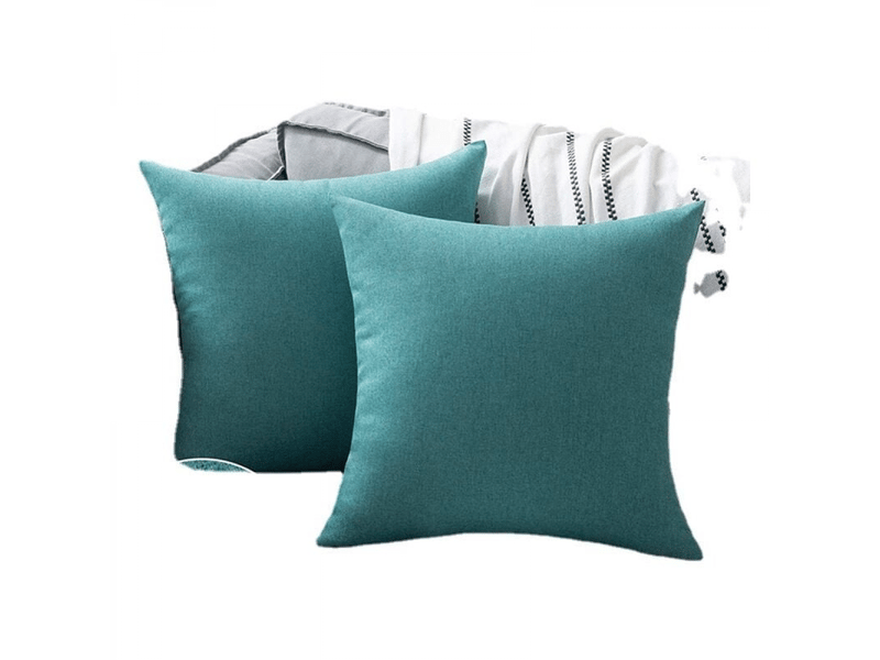  Lot de 4 housses de coussin décoratives d'extérieur imperméables, housse de coussin carrée imperméable pour patio, balcon, jardin, pour canapé, lit, t, 45 x 45 cm, vert  - Conforama C