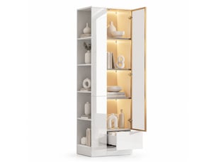 Vitrine coloris blanc  VIVRYN  - 50 cmx160 cm