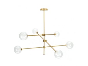 Lampe moderne fabrilamp jerusalen 6 lumières g9 bronce
