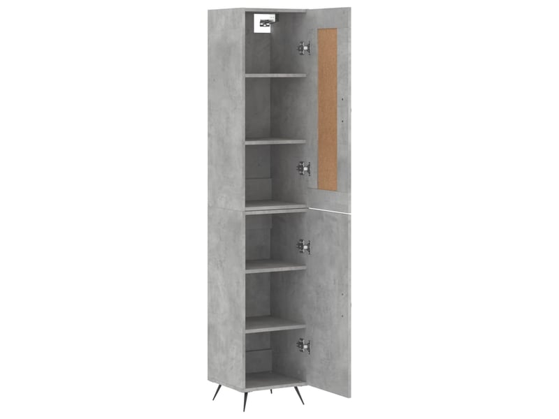  Buffet haut - bahut - meuble de rangement gris béton 34,5x34x180 cm bois d'ingénierie  - Conforama D