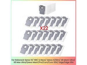 22pcs dust bags for roborock saros 1010r, q revo, qrevo sslim, s8 maxv ultra, s8 max ultra vacuum cleaner parts