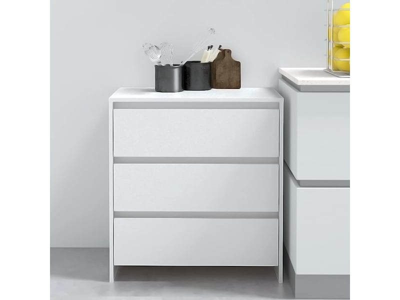  Buffet - bahut - meuble de rangement blanc 70x41x75 cm bois d'ingénierie  - Conforama B