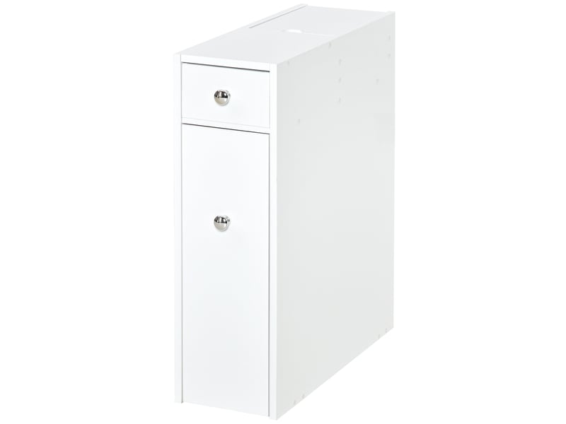  Meuble pour toilette salle de bain avec rangement papier toilette - 17 x 48 x 58 cm - 2 tiroirs organisateur en mdf  - Conforama B