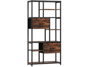 Bibliotheque coloris  bicolore 9 étagère(s) <strong>FLORAGRACE</strong> <strong></strong> - 30 cm x 150 cm