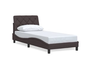 Lit simple 90x190 cm coloris marron