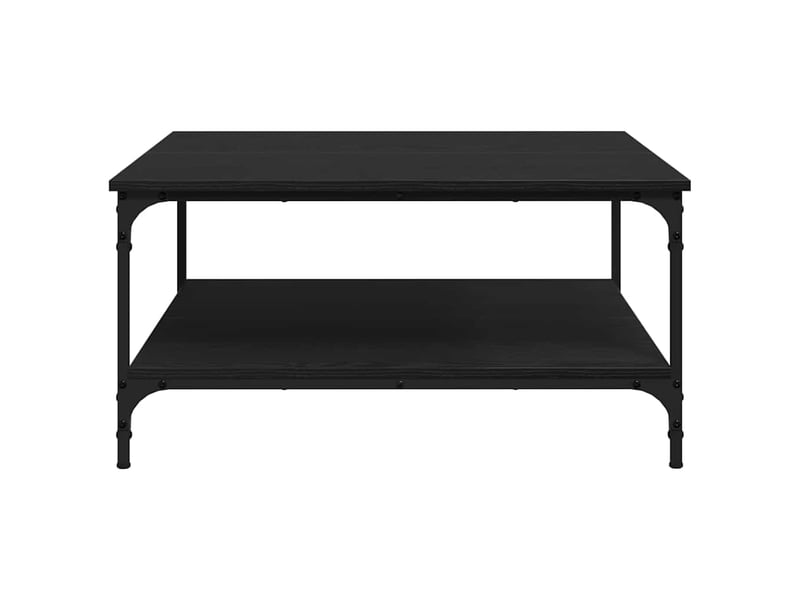 Table de chevet - table basse chêne noir 80 x 80 x 40 cm bois d'ingénierie - Conforama E