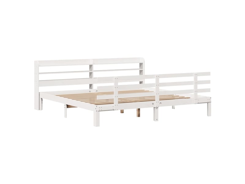Lit double- lit adulte - cadre de lit avec tête de lit sans matelas blanc 180x200 cm - Conforama B