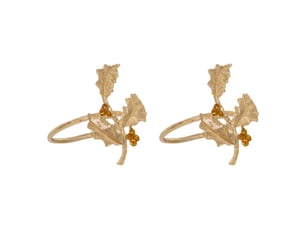 Lot de 2 ronds de serviette houx