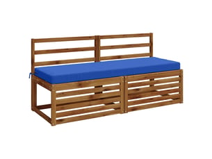 Lot de 2 coussins de banc, coussins d'assise soest 100 % polyester bleu royal cf57143