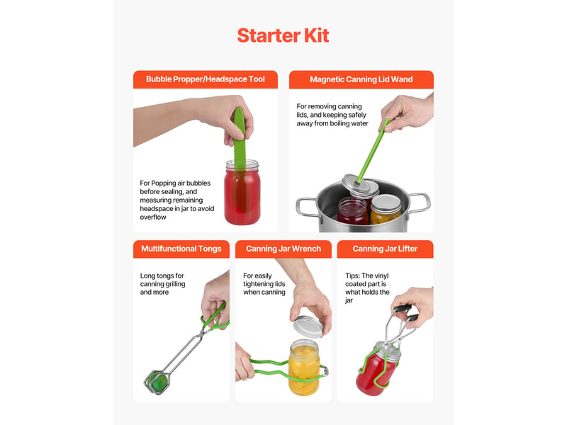  Vevor kit de démarrage pour mise en conserve en acier inox 11 pcs avec marmite  - Conforama E